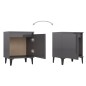 vidaXL Mesitas de noche patas metal 2 uds gris brillante 40x30x50 cm