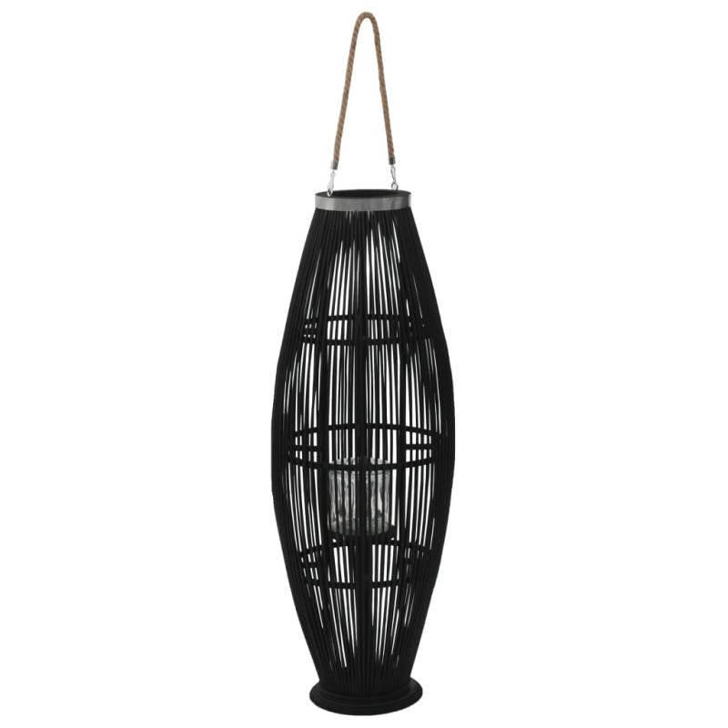 vidaXL Portavelas colgante bambú negro 95 cm vidaXL Portavelas colgante bambú negro 95 cm