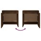 vidaXL Mesita de noche madera ingeniería roble ahumado 45x34x44,5 cm vidaXL Mesita de noche madera ingeniería roble ahumado 45x34x44,5 cm