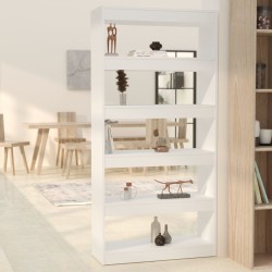 vidaXL Estantería/divisor madera de ingeniería blanco 80x30x166 cm