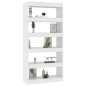vidaXL Estantería/divisor madera de ingeniería blanco 80x30x166 cm vidaXL Estantería/divisor madera de ingeniería blanco 80x30x166 cm