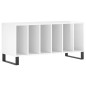 vidaXL Mueble discos madera contrachapada blanco brillo 100x38x48 cm vidaXL Mueble discos madera contrachapada blanco brillo 100x38x48 cm