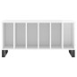 vidaXL Mueble discos madera contrachapada blanco brillo 100x38x48 cm vidaXL Mueble discos madera contrachapada blanco brillo 100x38x48 cm