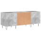 vidaXL Mueble discos madera contrachapada gris hormigón 121x38x48 cm vidaXL Mueble discos madera contrachapada gris hormigón 121x38x48 cm