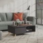 vidaXL Mesa de centro madera contrachapada gris 90x60x35 cm vidaXL Mesa de centro madera contrachapada gris 90x60x35 cm