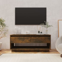 vidaXL Mueble de TV madera de ingeniería roble ahumado 102x41x44 cm