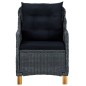 vidaXL Set comedor jardín 9 pzas cojines ratán sintético gris oscuro vidaXL Set comedor jardín 9 pzas cojines ratán sintético gris oscuro