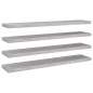 vidaXL Estante flotante pared 4 uds MDF gris hormigón 120x23,5x3,8 cm