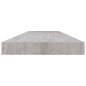 vidaXL Estante flotante pared 4 uds MDF gris hormigón 120x23,5x3,8 cm