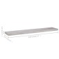 vidaXL Estante flotante pared 4 uds MDF gris hormigón 120x23,5x3,8 cm