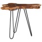 vidaXL Mesa de centro de madera maciza de teca y polirresina 70x45 cm vidaXL Mesa de centro de madera maciza de teca y polirresina 70x45 cm