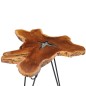 vidaXL Mesa de centro de madera maciza de teca y polirresina 70x45 cm vidaXL Mesa de centro de madera maciza de teca y polirresina 70x45 cm