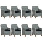 vidaXL Set comedor jardín 9 pzas y cojines ratán sintético gris claro vidaXL Set comedor jardín 9 pzas y cojines ratán sintético gris claro