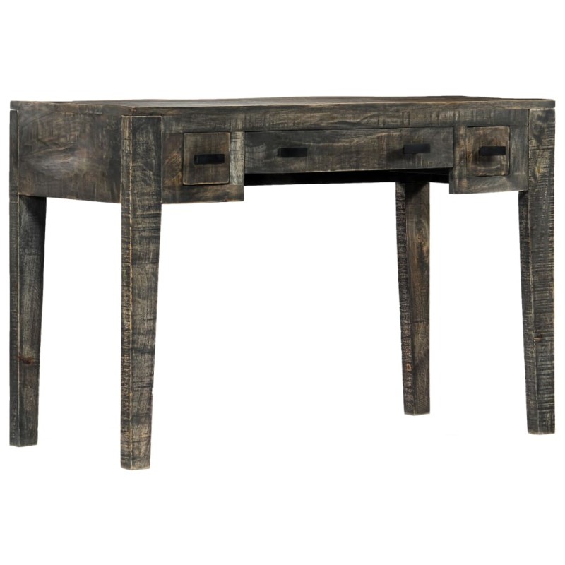 vidaXL Escritorio de madera maciza de mango negro 110x50x75 cm vidaXL Escritorio de madera maciza de mango negro 110x50x75 cm