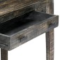 vidaXL Escritorio de madera maciza de mango negro 110x50x75 cm vidaXL Escritorio de madera maciza de mango negro 110x50x75 cm