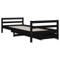 vidaXL Estructura de cama niños con cajones madera pino negro 80x200cm
