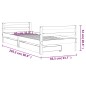 vidaXL Estructura de cama niños con cajones madera pino negro 80x200cm