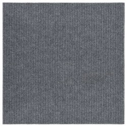 vidaXL Alfombra felpudo atrapasuciedad gris 100x100 cm