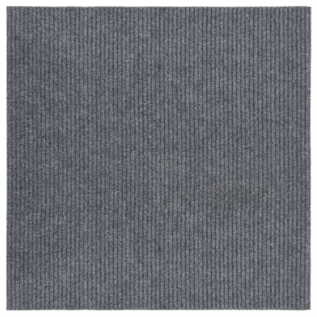 vidaXL Alfombra felpudo atrapasuciedad gris 100x100 cm