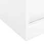 vidaXL Armario de oficina con puerta corredera acero blanco 90x40x90cm vidaXL Armario de oficina con puerta corredera acero blanco 90x40x90cm