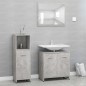 vidaXL Juego muebles de baño 3 piezas madera ingeniería gris hormigón