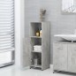 vidaXL Juego muebles de baño 3 piezas madera ingeniería gris hormigón