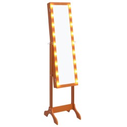 vidaXL Espejo de pie con LED 34x37x146 cm