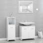 vidaXL Juego muebles de baño 3 piezas madera ingeniería blanco brillo vidaXL Juego muebles de baño 3 piezas madera ingeniería blanco brillo