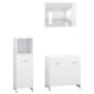 vidaXL Juego muebles de baño 3 piezas madera ingeniería blanco brillo vidaXL Juego muebles de baño 3 piezas madera ingeniería blanco brillo