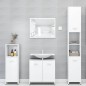 vidaXL Juego muebles de baño 3 piezas madera ingeniería blanco brillo vidaXL Juego muebles de baño 3 piezas madera ingeniería blanco brillo