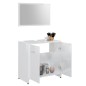 vidaXL Juego muebles de baño 3 piezas madera ingeniería blanco brillo vidaXL Juego muebles de baño 3 piezas madera ingeniería blanco brillo