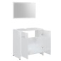 vidaXL Juego muebles de baño 3 piezas madera ingeniería blanco brillo vidaXL Juego muebles de baño 3 piezas madera ingeniería blanco brillo