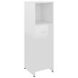 vidaXL Juego muebles de baño 3 piezas madera ingeniería blanco brillo vidaXL Juego muebles de baño 3 piezas madera ingeniería blanco brillo