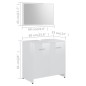 vidaXL Juego muebles de baño 3 piezas madera ingeniería blanco brillo vidaXL Juego muebles de baño 3 piezas madera ingeniería blanco brillo