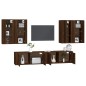 vidaXL Set de muebles para TV 6 pzas madera contrachapada roble marrón