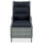 vidaXL Set comedor jardín 9 pzas y cojines ratán sintético gris claro vidaXL Set comedor jardín 9 pzas y cojines ratán sintético gris claro