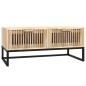vidaXL Mesa de centro hierro y madera contrachapada 80x40x35 cm