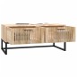 vidaXL Mesa de centro hierro y madera contrachapada 80x40x35 cm
