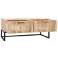 vidaXL Mesa de centro hierro y madera contrachapada 80x40x35 cm