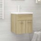 vidaXL Mueble con lavabo madera de ingeniería roble Sonoma vidaXL Mueble con lavabo madera de ingeniería roble Sonoma