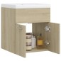 vidaXL Mueble con lavabo madera de ingeniería roble Sonoma vidaXL Mueble con lavabo madera de ingeniería roble Sonoma