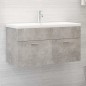 vidaXL Mueble con lavabo madera de ingeniería gris hormigón vidaXL Mueble con lavabo madera de ingeniería gris hormigón