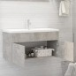 vidaXL Mueble con lavabo madera de ingeniería gris hormigón vidaXL Mueble con lavabo madera de ingeniería gris hormigón