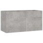 vidaXL Mueble con lavabo madera de ingeniería gris hormigón vidaXL Mueble con lavabo madera de ingeniería gris hormigón