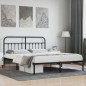 vidaXL Estructura de cama con cabecero metal negro 180x200 cm vidaXL Estructura de cama con cabecero metal negro 180x200 cm