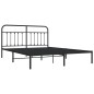 vidaXL Estructura de cama con cabecero metal negro 180x200 cm vidaXL Estructura de cama con cabecero metal negro 180x200 cm