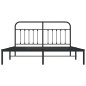 vidaXL Estructura de cama con cabecero metal negro 180x200 cm vidaXL Estructura de cama con cabecero metal negro 180x200 cm