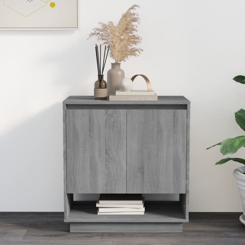 vidaXL Aparador de madera de ingeniería gris Sonoma 70x41x75 cm vidaXL Aparador de madera de ingeniería gris Sonoma 70x41x75 cm