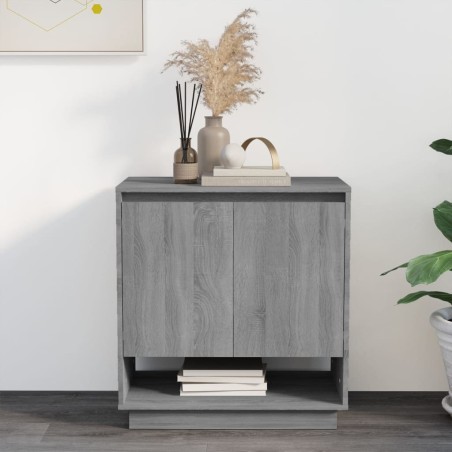 vidaXL Aparador de madera de ingeniería gris Sonoma 70x41x75 cm