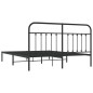 vidaXL Estructura de cama con cabecero metal negro 180x200 cm vidaXL Estructura de cama con cabecero metal negro 180x200 cm